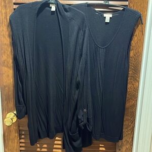 Chico’s size 3 tank and cardigan